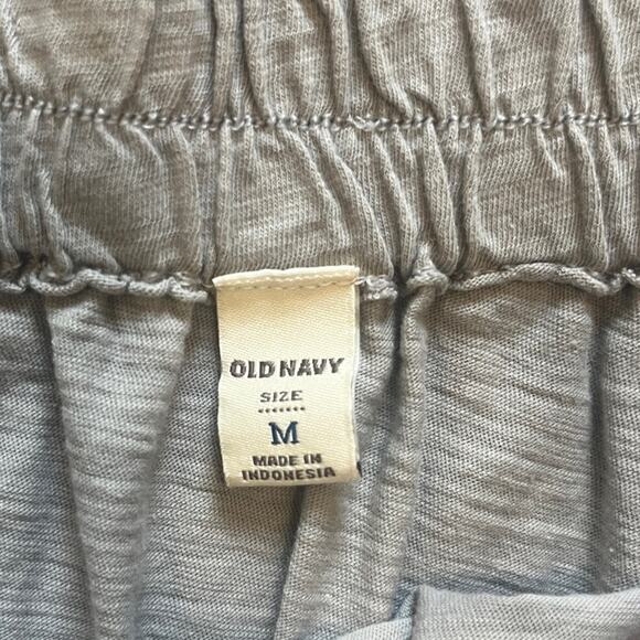 Old Navy Light Gray Knit Cotton Mini Skirt Belted Lightweight Womens Size Medium - Picture 5 of 7